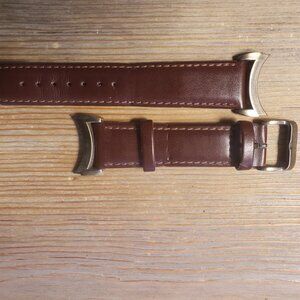 Brown genuine leather watchband men - NEW